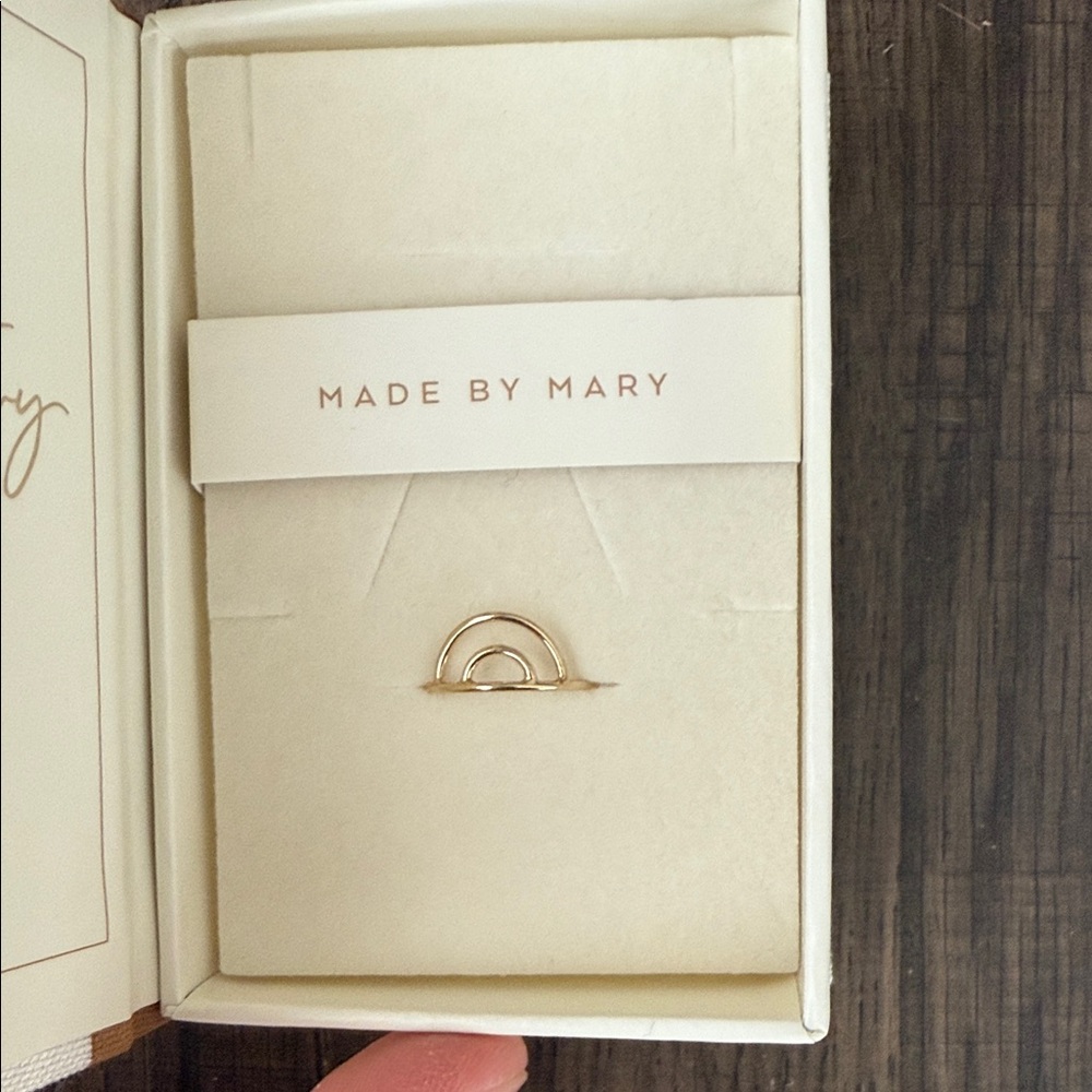 Made by Mary Gold Filled Rainbow Ring Size 5
